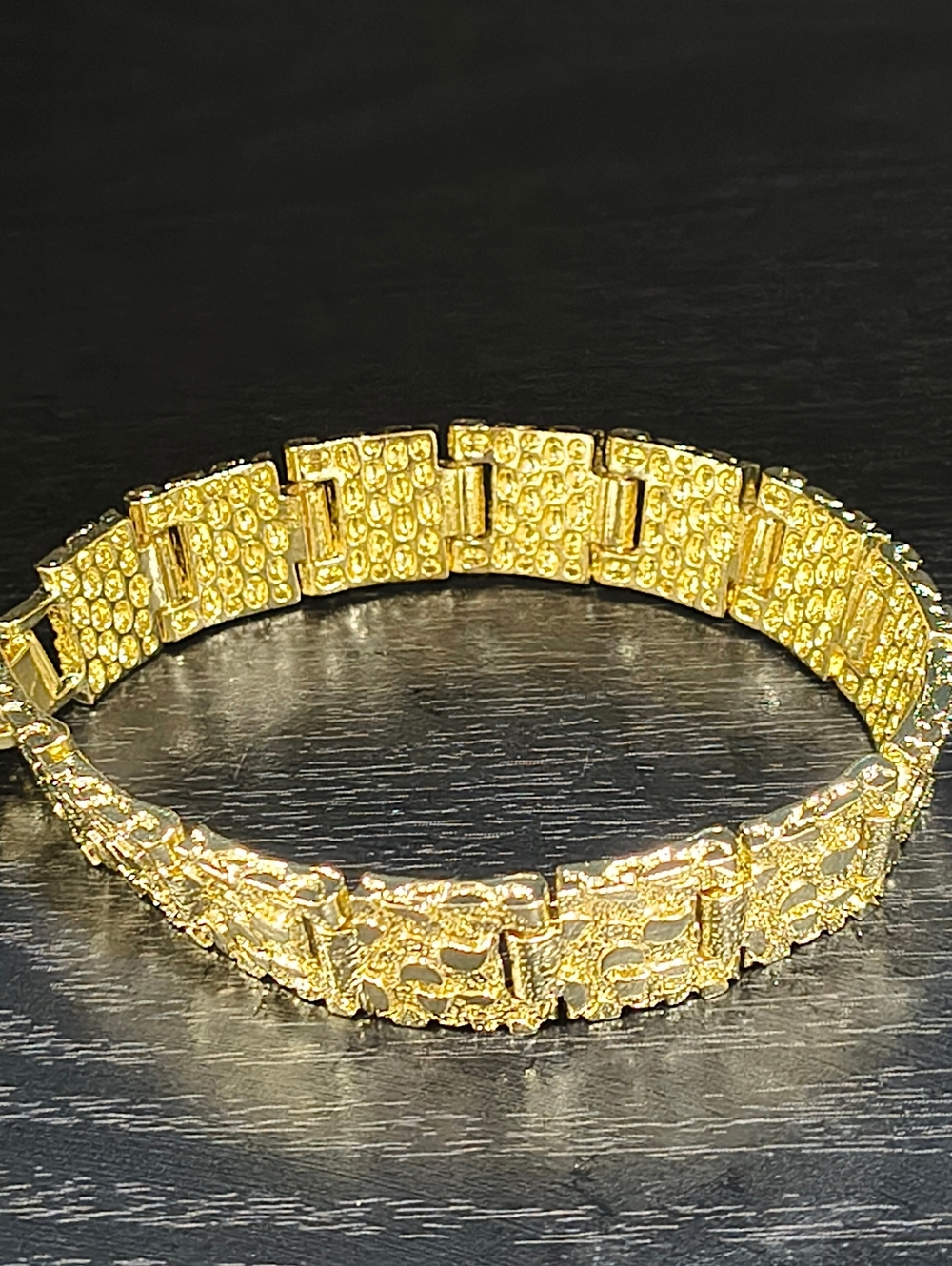14k Gold Plated Bracelet 15 mm Wide